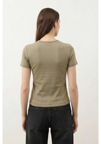 Antioch Kadın Basic T-shirt Haki