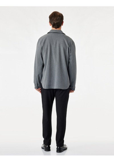 Koton Pileli Dokulu Cepli Slim Fit Pantolon Siyah 7wam40004hk