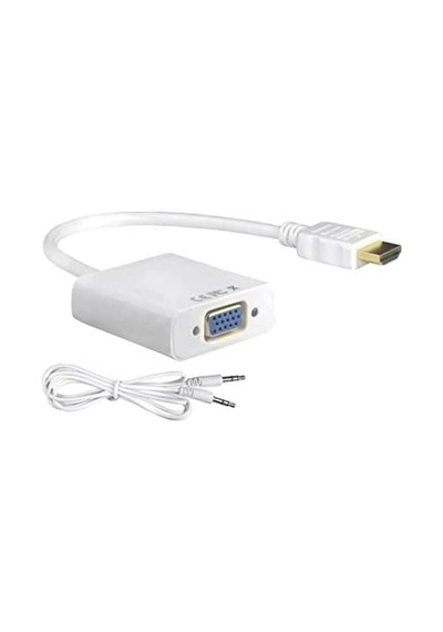 4548 Hdmı To Vga Dönüştürücü Adaptör Kablosu Ses Destekli