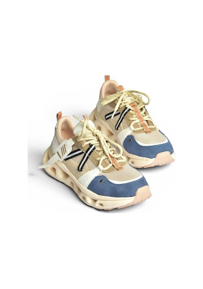 Fox Shoes Y312611009 Lacivert/vizon Kalın Tabanlı Spor Ayakkabı Sneakers