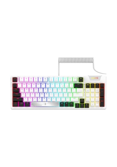 Adara Beyaz/siyah %95 Haimu Linear Pink Switch Hotswap Rgb İngilizce Mekanik Gaming Klavye