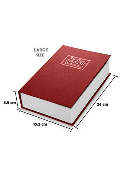 Kitap Şeklinde Bordo Büyük Boy Gizli Güvenlik Kitap Görünümlü Haz