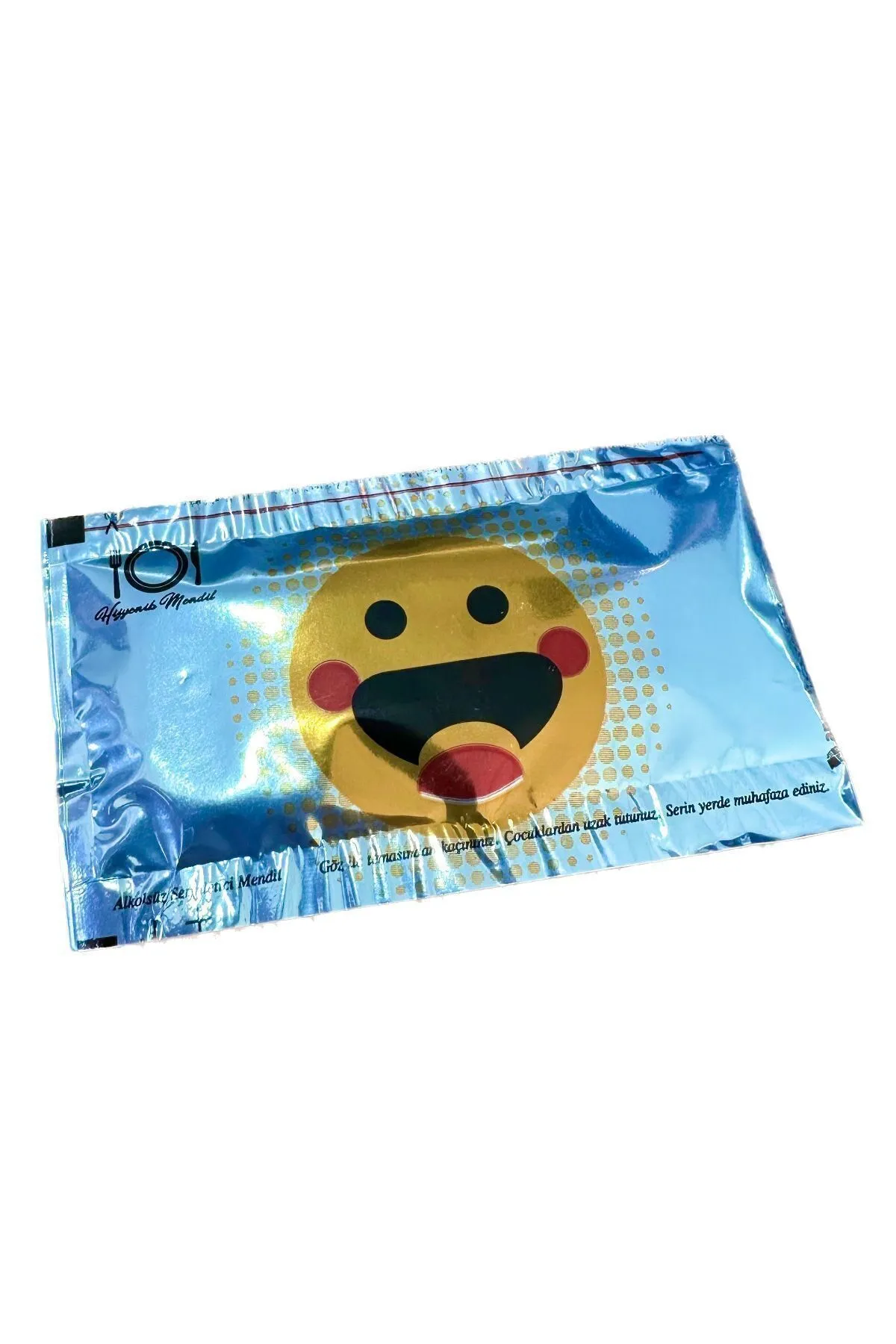 Tek Kullanımlık Islak Mendil 1000 Adet 6x10 CM Emoji Baskılı