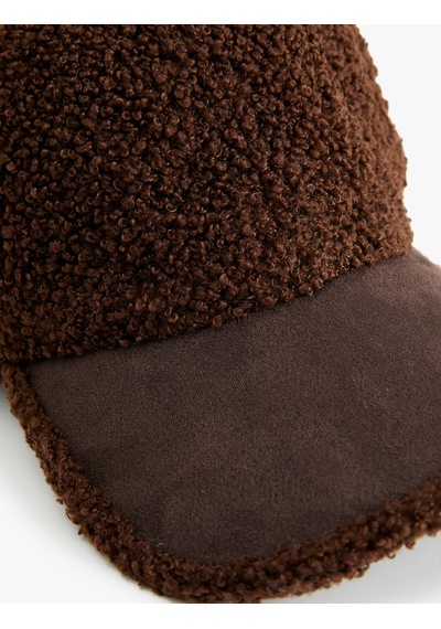 Koton Peluş Kep Şapka Kahverengi 6wak40064aa Kahve