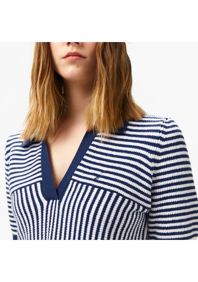 Nautica Kadın Lacivert Regular Fit Çizgili Triko Çizgili 55s101t Lacivert