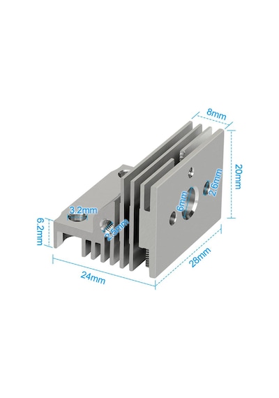 Creality K1-k1 Max Extruder Alüminyum Soğutucu Blok Heatsink Eski Nozzle Uyumlu