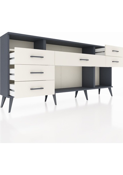 Arges Konsol 2 Raflı 6 Çekmeceli 176x30x83 Antrasit-aytaşı/aytaşı Aytaşı/aytaşı Arges Konsol 2 Raflı 6 Çekmeceli 176x30x83 Antrasit-aytaşı/aytaşı Aytaşı/aytaşı