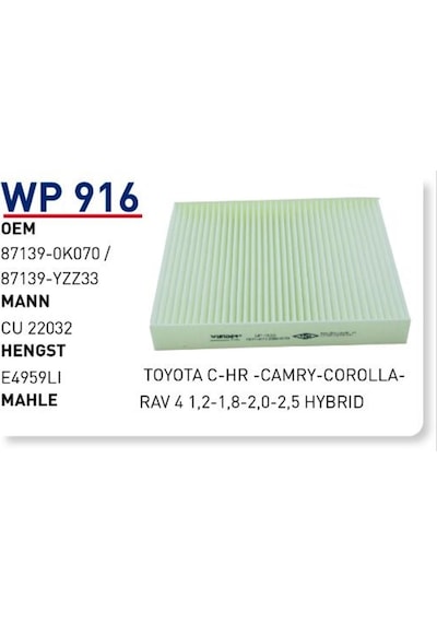 Toyota Corolla Uyumlu 1.2-1.6 Vvti (E210) 2019 Ve Sonrası Yağ Bakım Seti 551066077