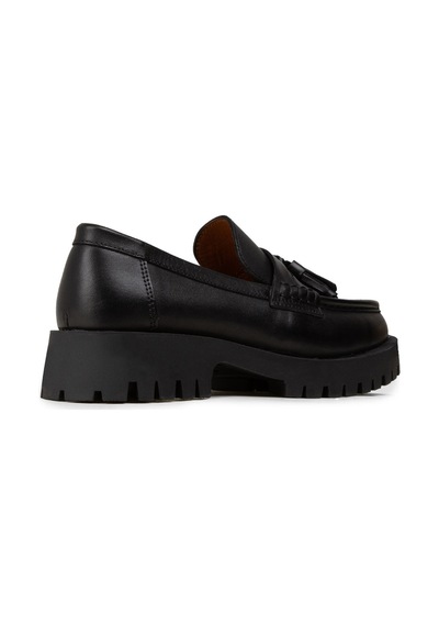 Deery Kadın Hakiki Deri Siyah Püsküllü Loafer - 02035zsyhc02