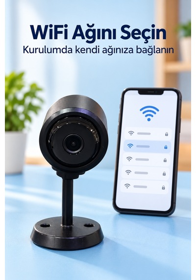Telefon Bağlantılı Wifi Güvenlik Kamerası - Lisinya Belirtilmemiş