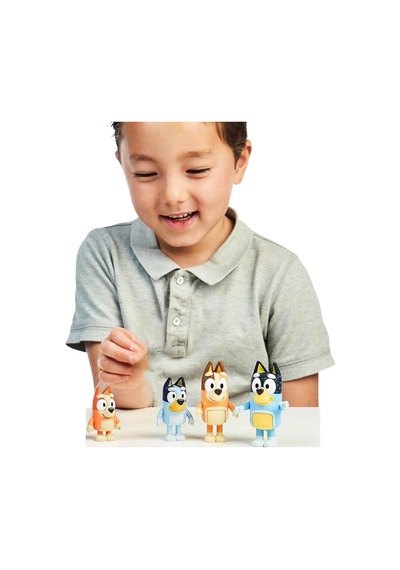 Bluey 4'lü Figür Seti Bluey & Family
