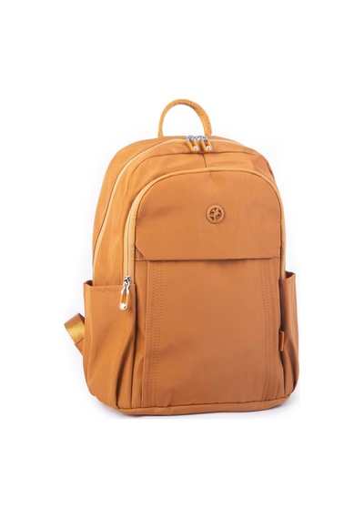 Nas Bag Unisex Büyük Boy Su Geçirmez Çok Gözlü Extra Hafif Sportif Sırt Çantası Hardal