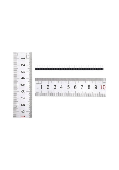 1x40 Pin Precision Dişi Header Tek Sıra 2.54mm 180 Derece Yuvarlak Kırılabilir Bölünebilir