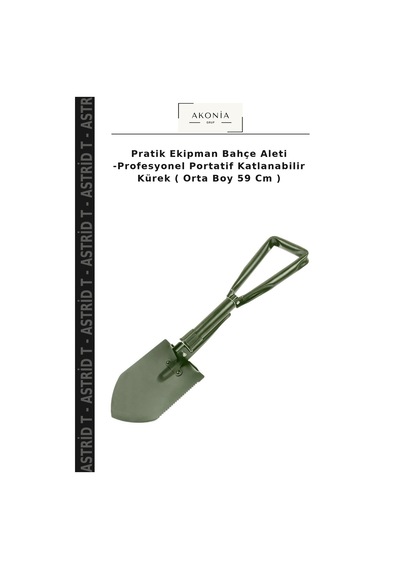 Pratik Ekipman Bahçe Aleti -profesyonel Portatif Katlanabilir Kürek Orta Boy 59 Cm