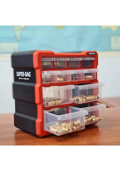 Super Bag Asr-6007 Monoblok 12 Çekmeceli Organizer Kutu