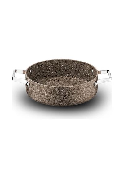Brioni Stone Age Çizilmez Yanmaz Yapışmaz Terra 26 Cm Basık Tencere Kahverengi