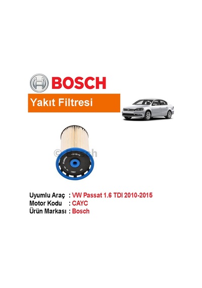 Vw Passat 1.6 Tdı Yakıt Filtresi 2010-2015 (Bosch)402809