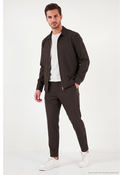 Buratti Regular Fit Belden Bağlamalı Düz Paça Pantolon Erkek Pantolon Cf26w6111111 Koyu Kahve
