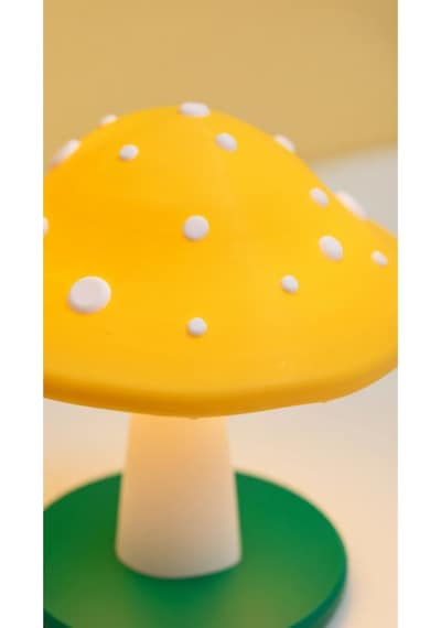 Dekoratif Mantar Gece Lambası - 3d Tasarım Estetik Oda Dekoru - Hediyelik Masa Lambası Mood Light Sarı