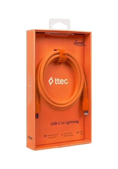 Usb-c - Lightning Hızlı Şarj Kablosu 120cm Neon Neon Turuncu Standart