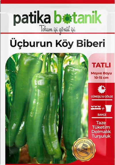 150 Adet Yerli Ata Üç Burun Köy Biber Tohumu Tatlı, Mazamort