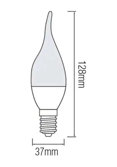 1 Adet Çok Kaliteli E14 Duy 5 Watt, 4200 Kelvin Beyaz Işık Led Ampul, Avize, Şamdan Ampulü Mum Ampul