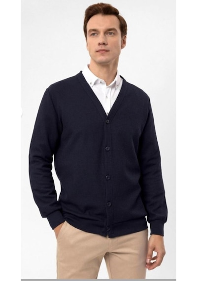 Süvari Exculusive Smart Casual Düğmeli Hırka Lacivert