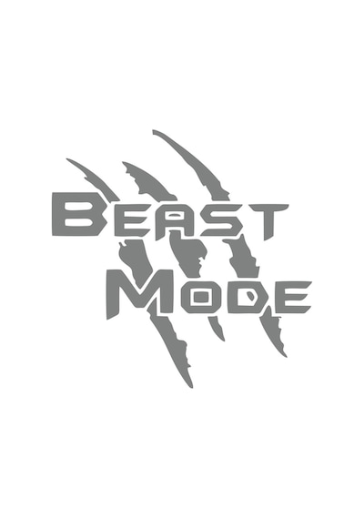 Beast Mode Sticker 17x17 Cm Gri