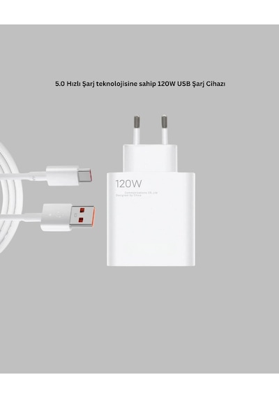 120 Watt Type C Şarj Başlığı Poco X3 X4 X5 Pro Uyumlu Diğer