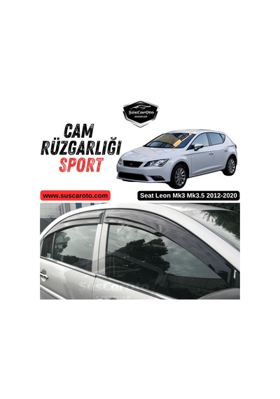 Seat Leon Mk3 Mk3.5 2012-2020 Uyumlu Mugen Cam Rüzgarlığı Seti Piano Black 4'lü İthal Parlak Siyah 00 Şüscaroto Aksesuar