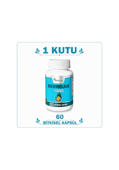 Bromelain 150 Mg 60 Bitkisel Kapsül Bromelain Takviye Edici Gıda