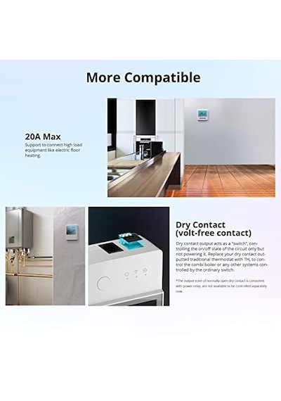 Thr320d 20a Akıllı Sıcaklık Ve Nem İzleme Anahtarı, Alexa, Google Home, Rj9 4p4c Arayüzü İle Uyumlu Genel