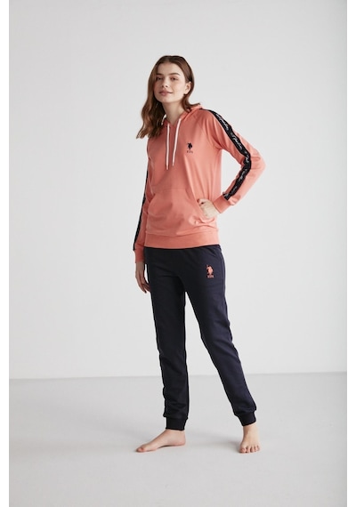 U.s. Polo Assn. 16946 Kadın Kapşonlu Pijama Takımı 001