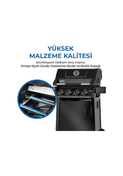 Freestyle 425 Sb Gazlı Mangal 2026 Model Siyah