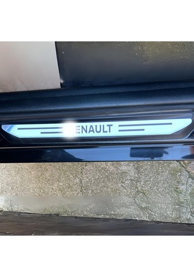 Renault 22 Uyumlu Özel Kapı Eşik Yazısı Krom