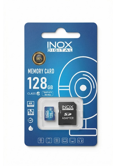 Inox 128 Gb Micro Sd Hafıza Kartı Class 10 Güvenlik Ve Araç Kamerası Uyumlu Yüksek Hızlı Bellek
