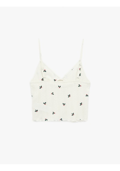 Koton V Yaka Pamuklu Yılbaşı Çiçeği Desenli Askılı Pijama Üstü Mavi Desenli 6wlk90042mk Yeşil Desenli Koton V Yaka Pamuklu Yılbaşı Çiçeği Desenli Askılı Pijama Üstü Mavi Desenli 6wlk90042mk Yeşil Desenli