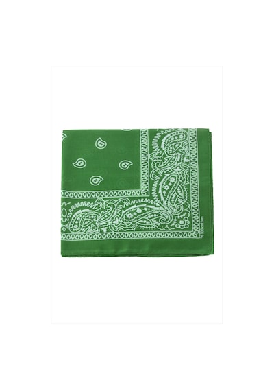 Zero Land Çini - 206 - Desenli Bandana - Glblseme - 50x50 Yeşil