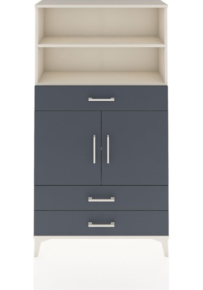 Arges Dolap 4 Raflı 3 Çekmeceli 2 Kapaklı 88x30x163 Aytaşı-antrasit Aytası