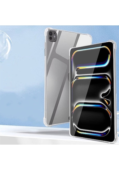 Apple Uyumlu iPad Pro 11 İnç M4 2024 Kılıf Darbelere Dayanıklı Şeffaf Kapak A2836 A2837 A3006