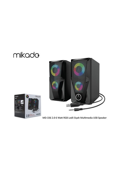 Mikado Md-336 2.0 Multimedia Rgb Ledli 6 Watt Usb Speaker
