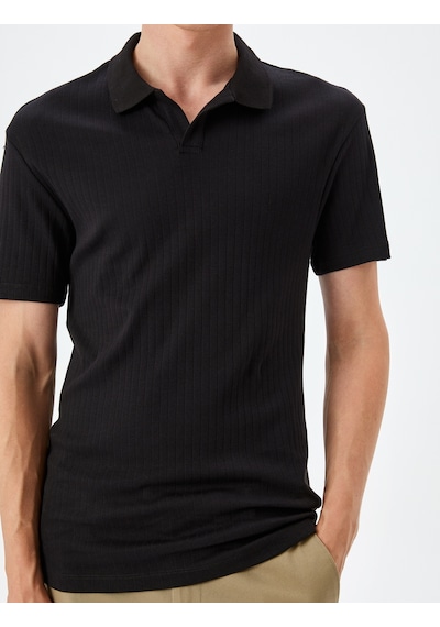 Koton Kısa Kollu Pamuklu Slim Fit Polo Yaka Tişört Siyah 5sam10025mk Siyah Koton Kısa Kollu Pamuklu Slim Fit Polo Yaka Tişört Siyah 5sam10025mk Siyah