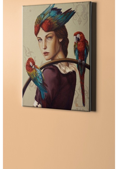 Webstyle Sayılarla Boyama Seti Kasnaklı Bir Güzelin Kuşları 40 X 50 Cm