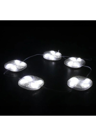 Powermaster Pm-14696 12 Volt 3 Watt Soğuk Beyaz Yanıp Sönen Çakar 6565-2835 Modül Led 65x65x12mm