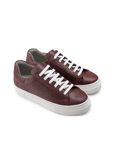 Deery Hakiki Nubuk Bordo Sneaker Kadın Ayakkabı - Z1681Zbrdc01 Bordo
