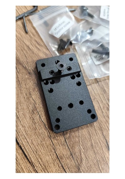 Universal Optics Mount Red Dot Scope Reflex Mount Plate Base - Glok 17 19 22 23 Reddot Ayağı Siyah