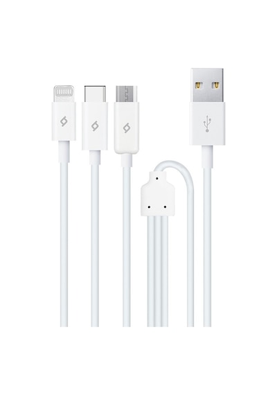 Ttec Trio Şarj Kablosu Type-c,lightning,micro Usb 120cm Beyaz - 2dk7521 1 Adet