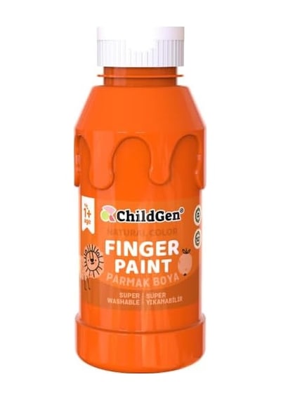 Süper Yıkanabilir 3&apos Lü Parmak Boya Seti 3x350ml Turuncu-sarı-mor Diğer