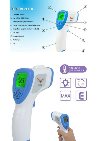 Leelvis Gxg01 Temassız Dijital Ateş Ölçer