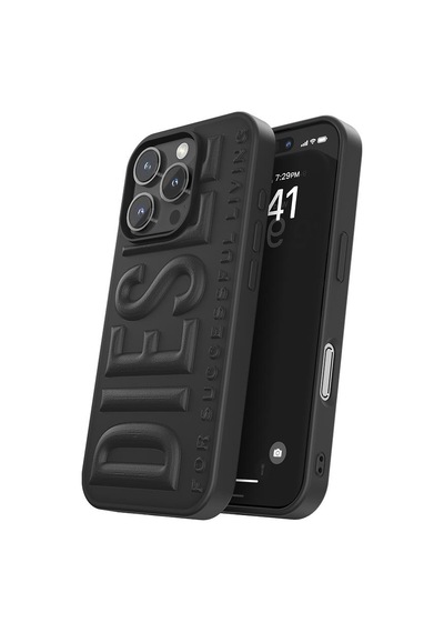 Diesel Apple iPhone 16 Pro Uyumlu 3d Biscotto Kılıf - Siyah